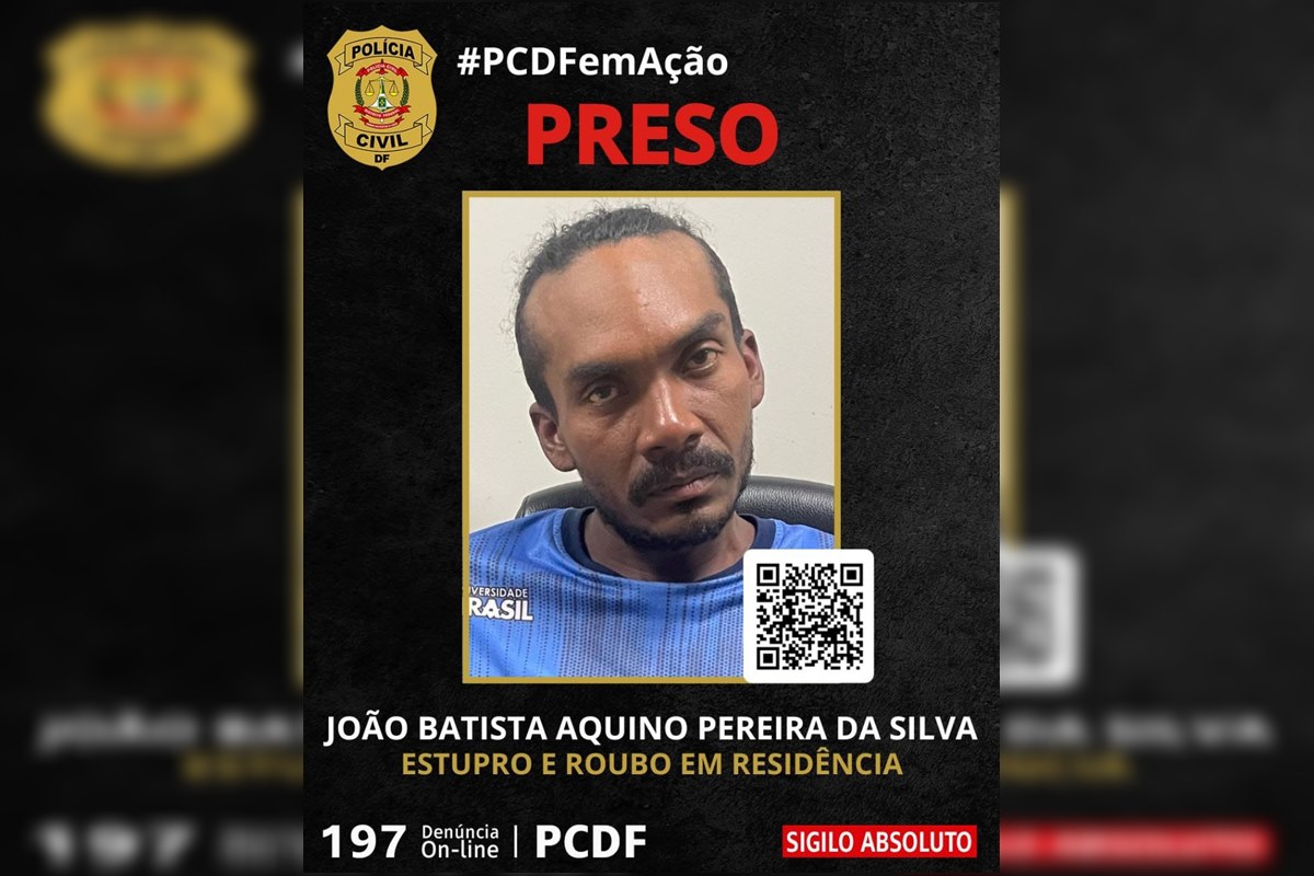 Estuprador preso no DF