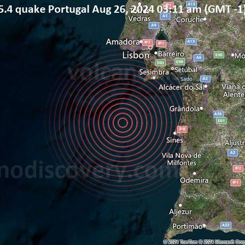 Terremoto de Magnitude 5,3 em Lisboa